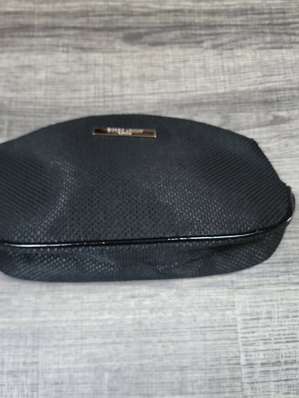 Georgio Armani Black Textured Cosmetic Pouch
